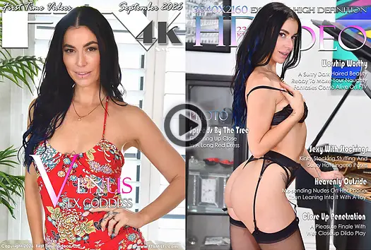 Venus FTVMILFs cover featuring the dark-haired Canadian model in black lingerie and garter straps